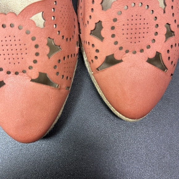 Rialto mauve espadrille closed toe women’s wedge sandals ankle buckle size 9 - Picture 7 of 8